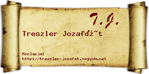 Treszler Jozafát névjegykártya
